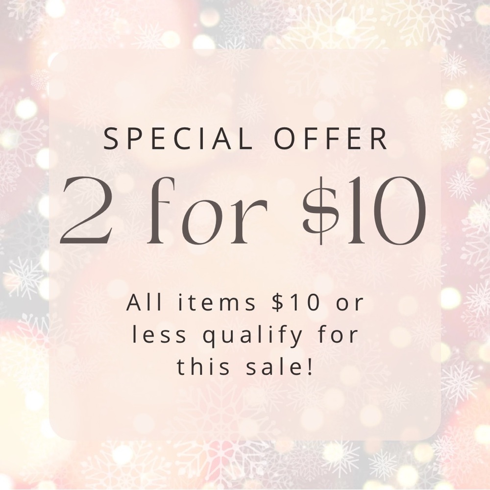 2 for $10 sale!!!